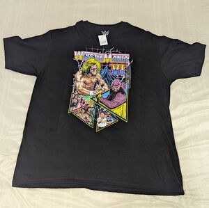 Wrestlemania IV WWF Ultimate Warrior Macho Man Brett Jim Heart Shirt Jake Snake